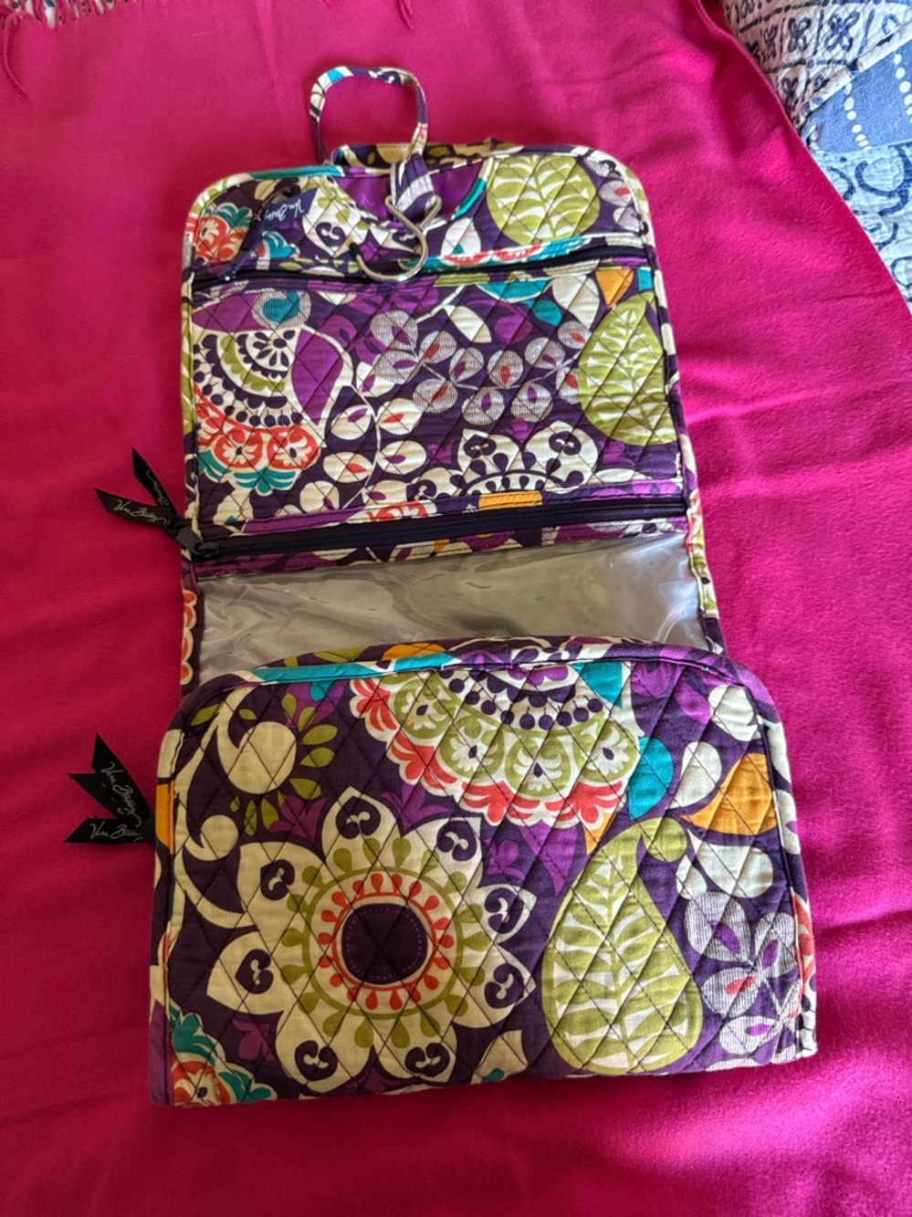 Vera Bradley Purple Multi Quilted Hanging Organizer - Picture 4 of 6
